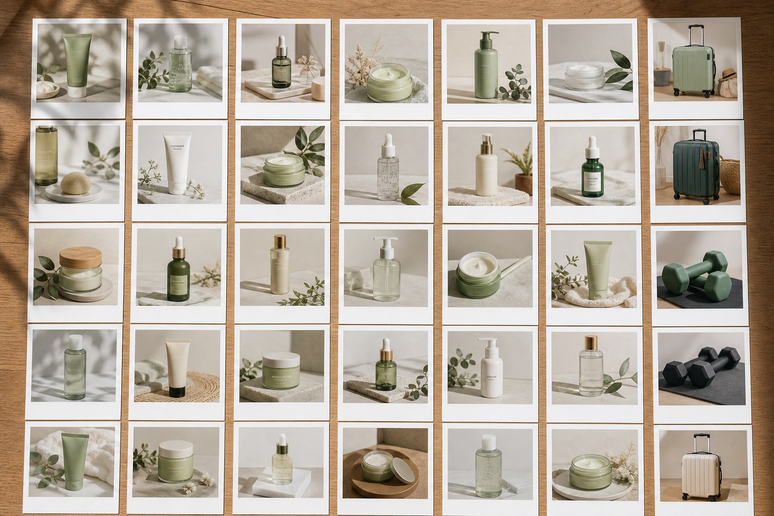 Grid of a creator's recent posts with off-niche content set aside, showing the niche relevance check