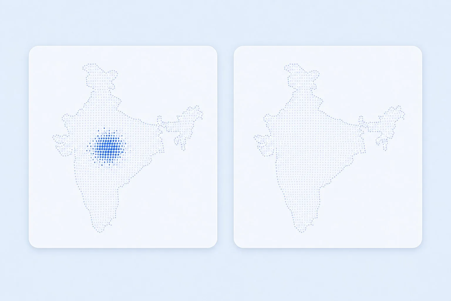 Audience location concentration for Tier 2 and Tier 3 creators versus a metro creator's scattered audience